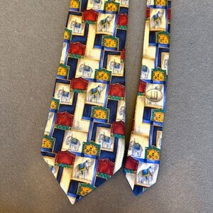 Dunhill 100% Silk Elephant Print Tie